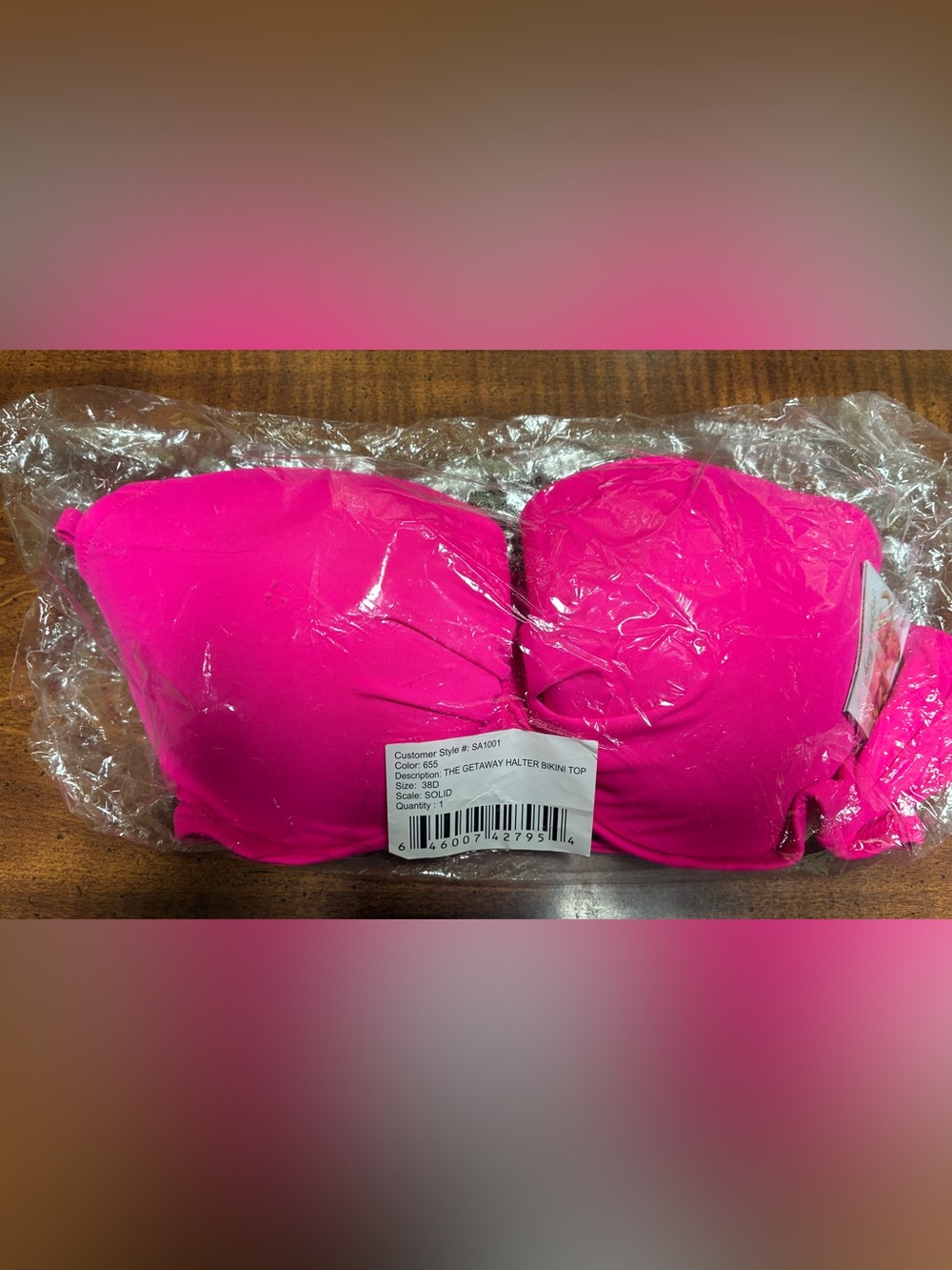 smart & sexy Hot Pink Halter Bikini Top